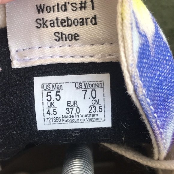 Women 7- Vans Sk8-Hi Tapered Washed Tie-Dye Shoes Multicolor VN0A4U1619X - Picture 7 of 8